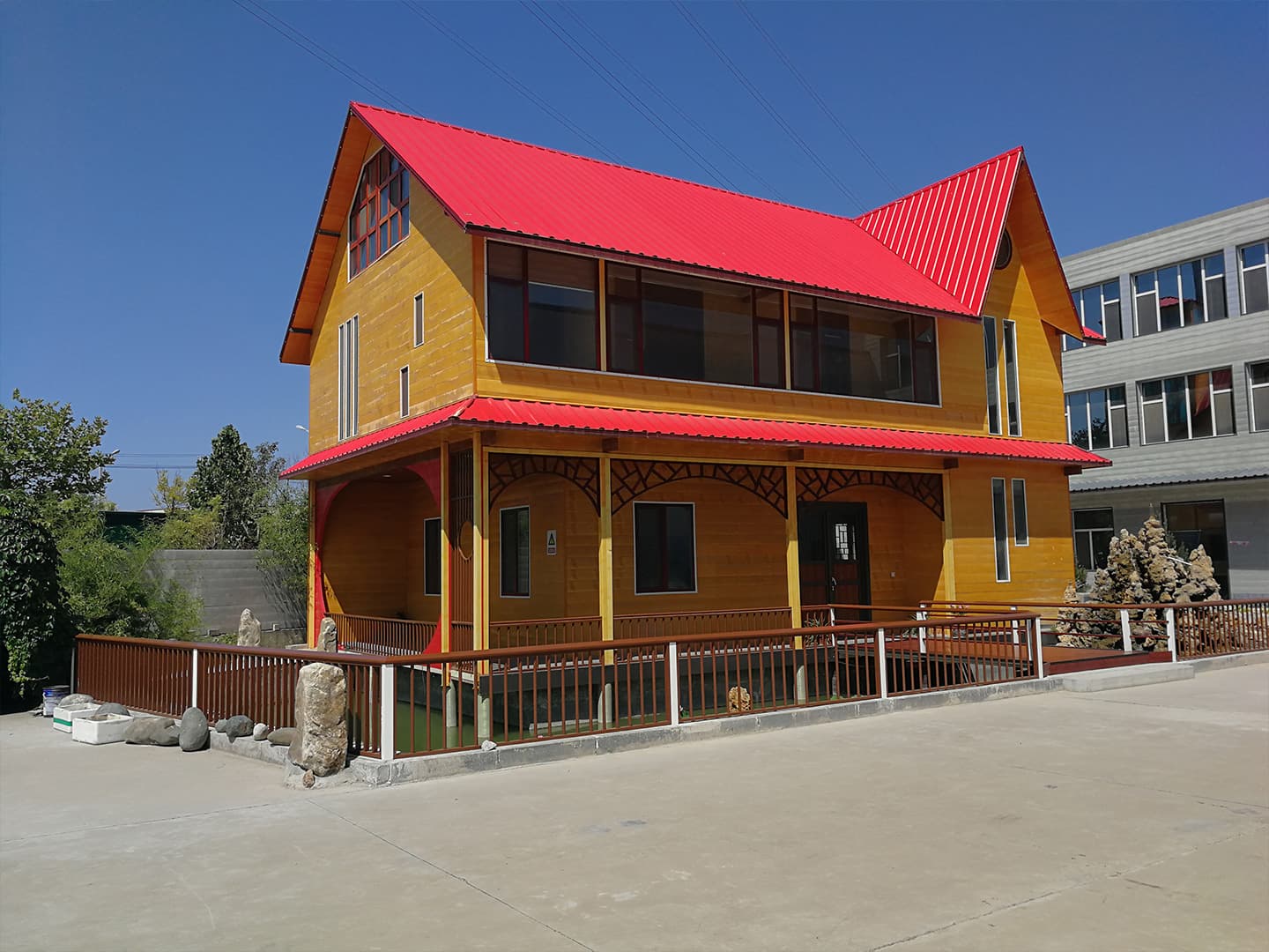 American outdoor small villa fiberglass wall panels, fiberglass tiles and fiberglass windows, etc. (2)